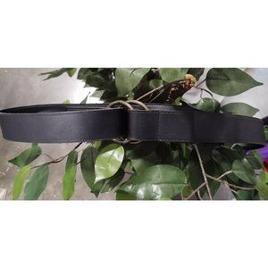 Women's Waist Belt Black With Bronze Loop Closure